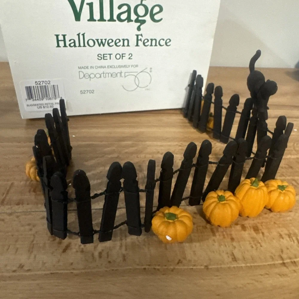 Department 56 Village Halloween Fence Set of 2 #52702 1999